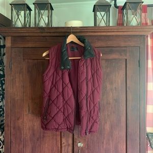 Crimson puffer vest